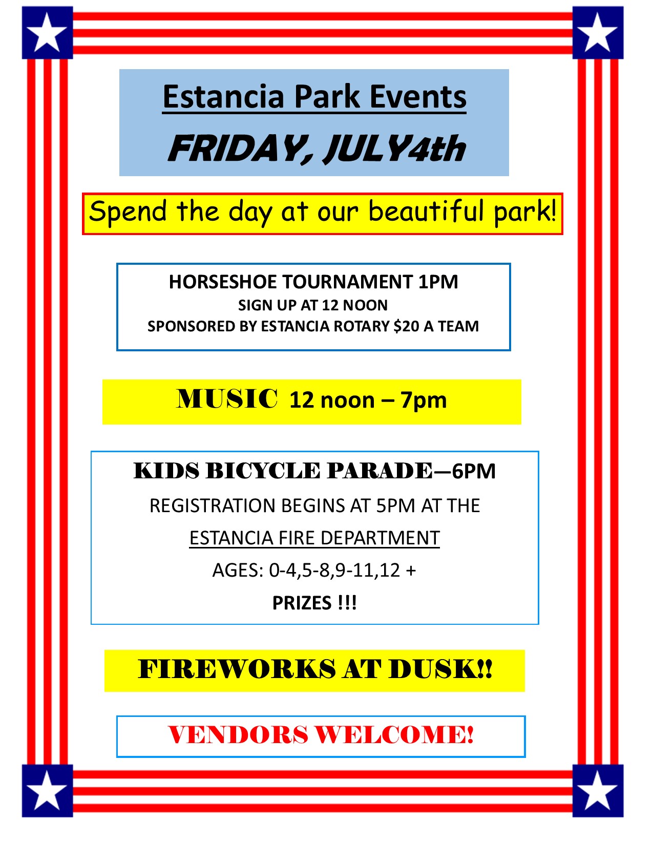 4th of July Events at the Estancia Park image